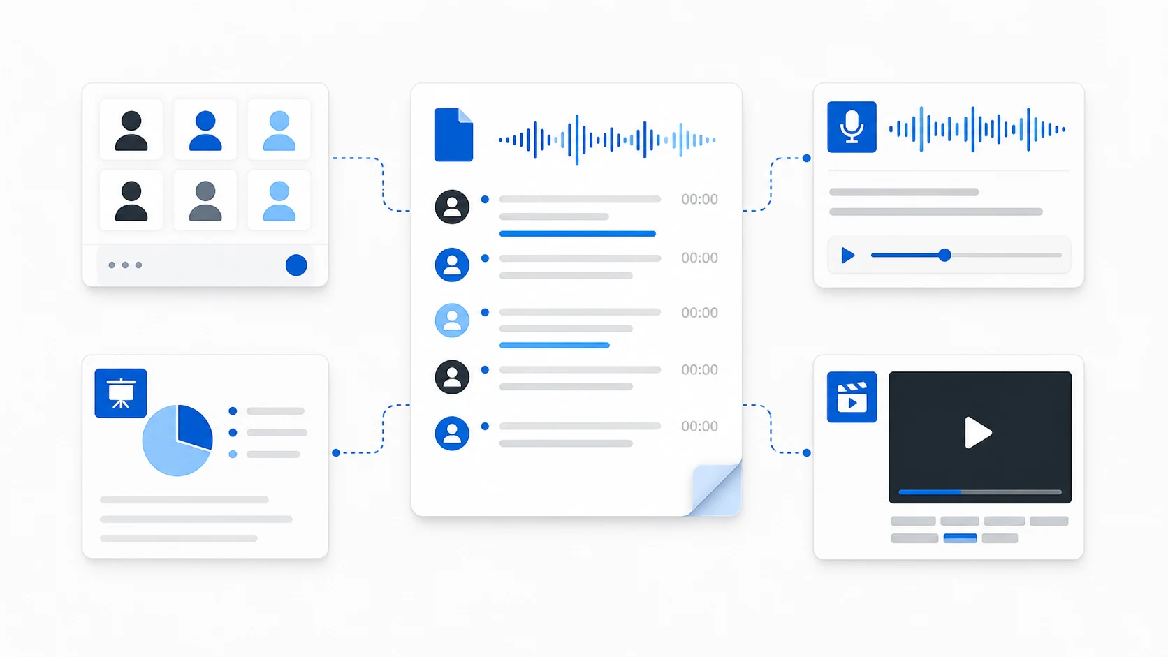 Editing a Muse Voice transcript with speaker labels and clickable timestamps
